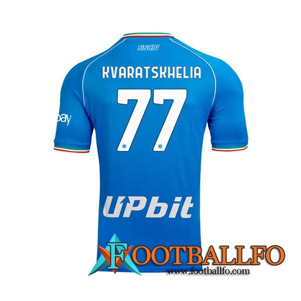 Camisetas De Futbol SSC Napoli (KVARATSKHELIA #77) 2023/2024 Primera