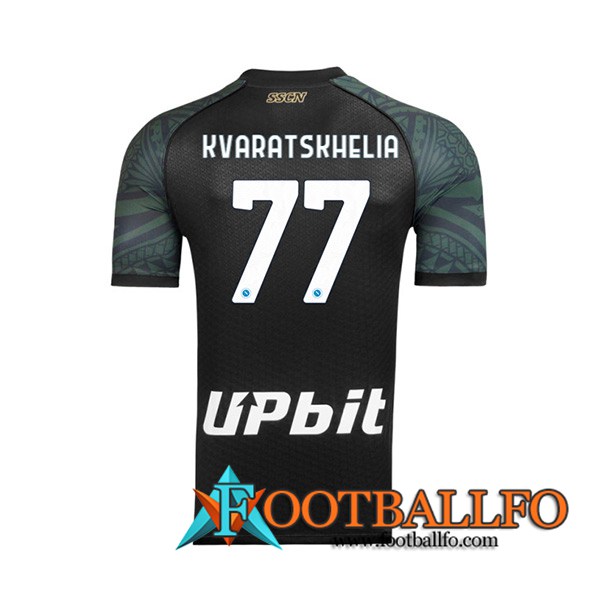 Camisetas De Futbol SSC Napoli (KVARATSKHELIA #77) 2023/2024 Tercera