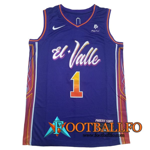 Camisetas De Futbol Phoenix Suns (BOOKER #1) 2023/24 Violeta -02