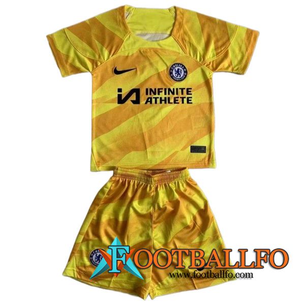 Camisetas De Futbol FC Chelsea Ninos Portero Amarillo 2023/2024
