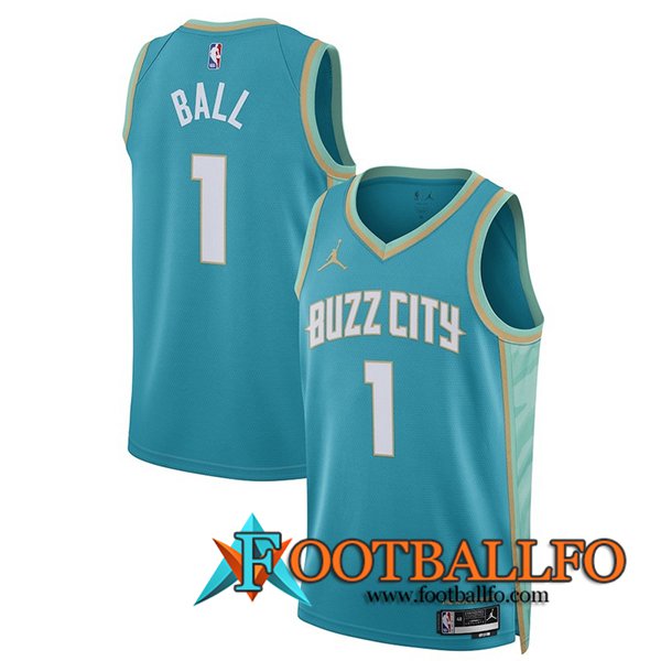 Camisetas De Futbol Charlotte Hornets (BALL #1) 2023/24 Azul -02