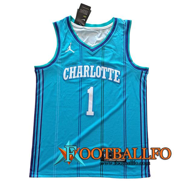 Camisetas De Futbol Charlotte Hornets (BALL #1) 2023/24 Azul -03