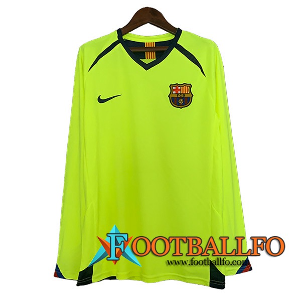 Camisetas De Futbol FC Barcelona Retro Segunda Manga Largas 2005/2006