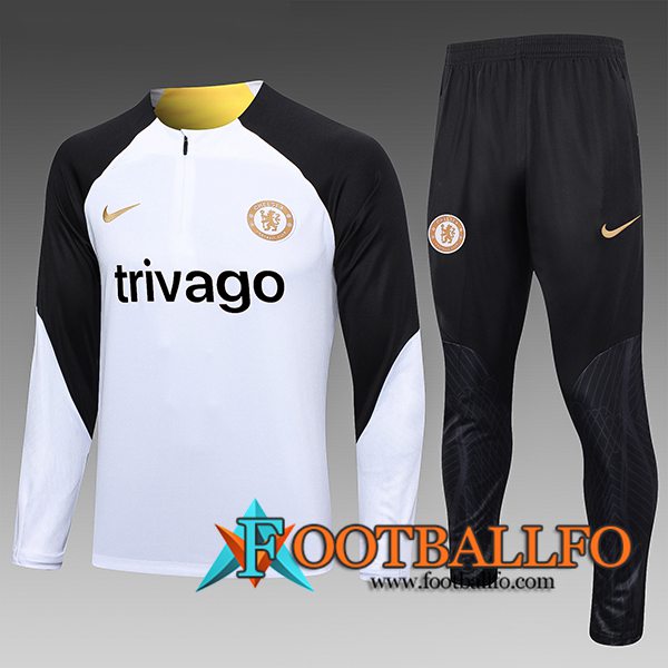 Chandal Equipos De Futbol FC Chelsea Ninos Blanco/Negro 2023/2024 -02