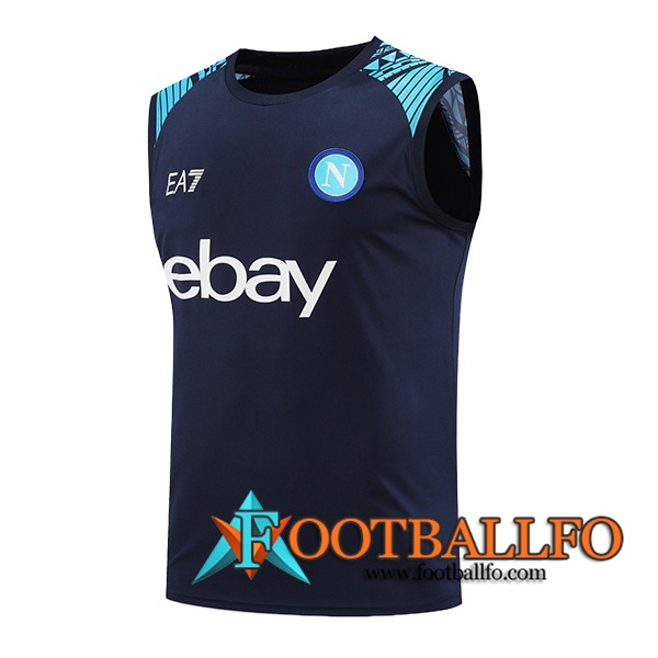 Camiseta Entrenamiento sin mangas + Cortos SSC Napoli Azul Oscuro 2024/2025