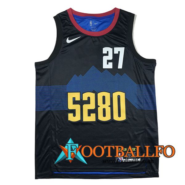 Camisetas Denver Nuggets (MURRAY #27) 2024/25 Negro/Azul