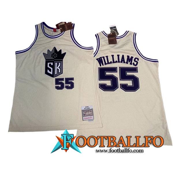 Camisetas Sacramento Kings (WILLIAMS #55) 2024/25 Blanco/Azul