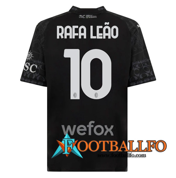 Camisetas De Futbol AC Milan (RAFAEL LEÃO #10) 2023/2024 Fourth Negro