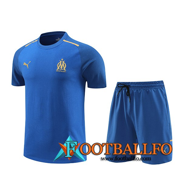 Camiseta Entrenamiento + Cortos Marsella Azul 2024/2025