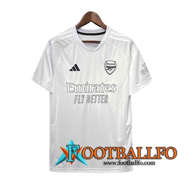 Camiseta Entrenamiento Arsenal Blanco/Negro 2024/2025