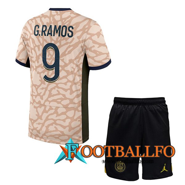 Camisetas De Futbol PSG (G.RAMOS #9) Ninos 2023/2024 Fourth