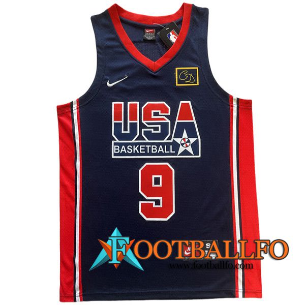 Camisetas De Futbol USA (JORDAN #9) 2024/25 Negro/Rojo