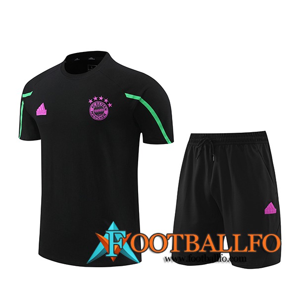 Camiseta Entrenamiento + Cortos Bayern Munich Negro/Violeta 2024/2025