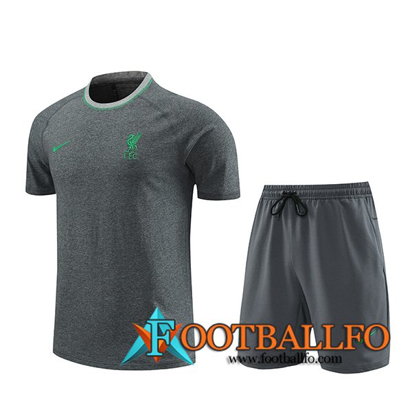 Camiseta Entrenamiento + Cortos FC Liverpool Gris 2024/2025