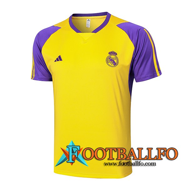 Camiseta Entrenamiento Real Madrid Amarillo/Violeta 2024/2025