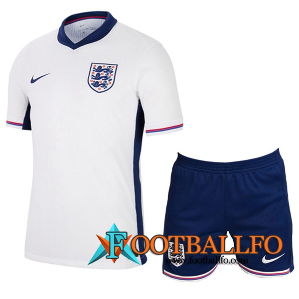 Camisetas Futbol Inglaterra Primera + Cortos UEFA Euro 2024