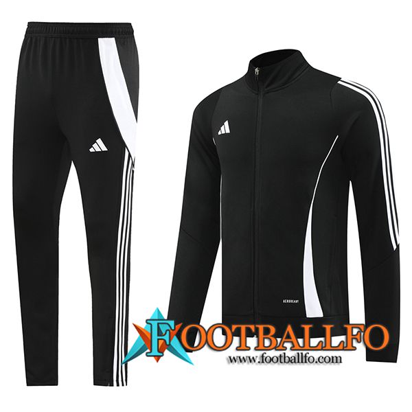 Chandal Equipos De Futbol Chaquetas Adidas Negro/Blanco 2024/2025