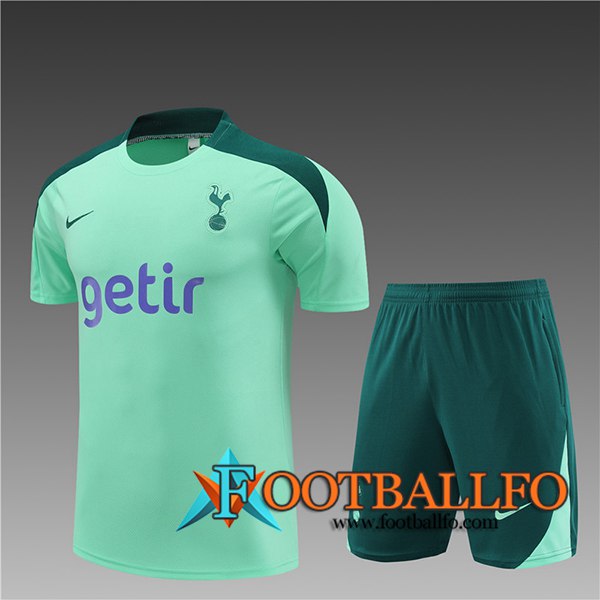 Camiseta Entrenamiento + Cortos Tottenham Hotspur Ninos Verde 2024/2025