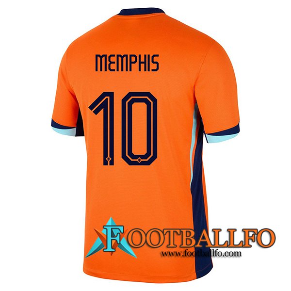 Camisetas De Futbol Países Bajos (MEMPHIS #10) UEFA Euro 2024 Primera