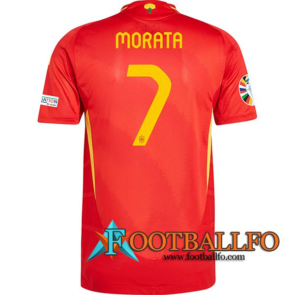 Camisetas De Futbol España (MORATA #7) UEFA Euro 2024 Primera