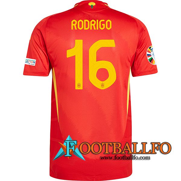 Camisetas De Futbol España (RODRIGO #16) UEFA Euro 2024 Primera
