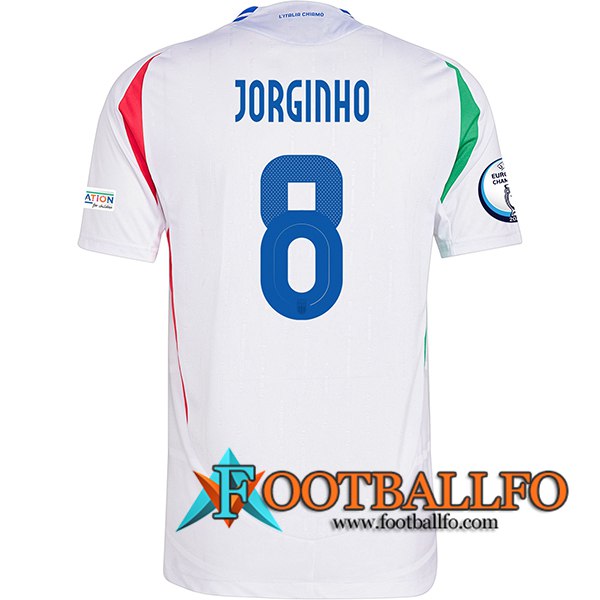 Camisetas De Futbol Italia (JORGINHO #8) UEFA Euro 2024 Segunda