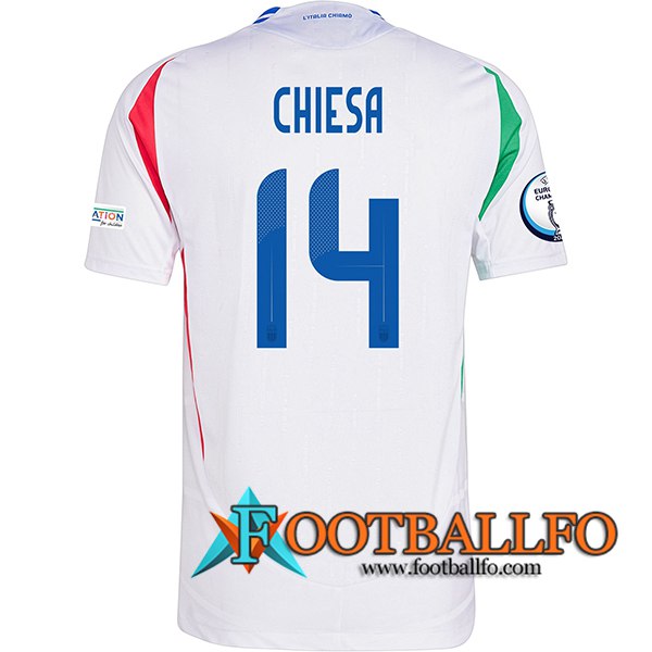 Camisetas De Futbol Italia (CHIESA #14) UEFA Euro 2024 Segunda