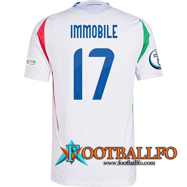 Camisetas De Futbol Italia (IMMOBILE #17) UEFA Euro 2024 Segunda
