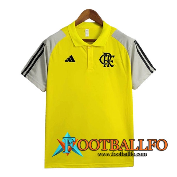 Camiseta Polo Flamengo Amarillo/Gris 2024/2025