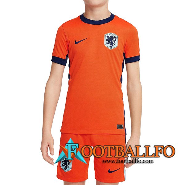 Camisetas De Futbol Países Bajos Ninos Primera UEFA Euro 2024