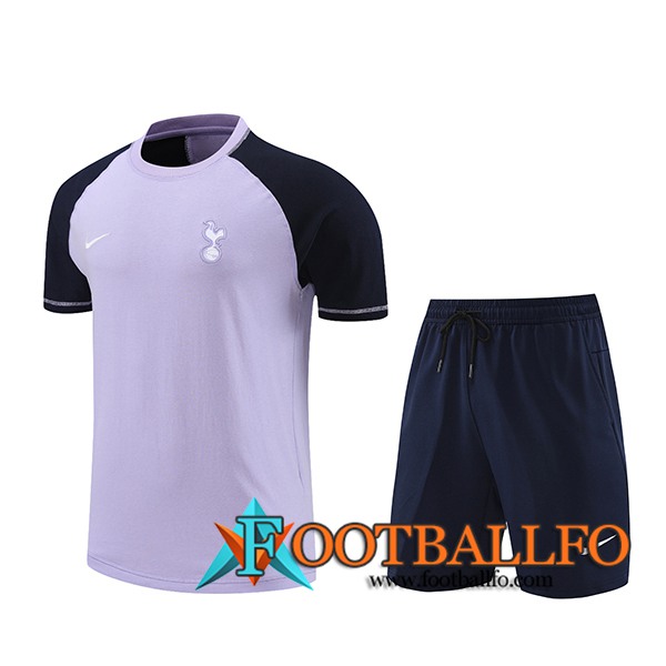 Camiseta Entrenamiento + Cortos Tottenham Hotspur Violeta/Azul 2024/2025