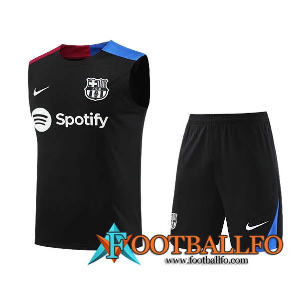 Camiseta Entrenamiento sin mangas FC Barcelona Negro/Azul/Rojo 2024/2025