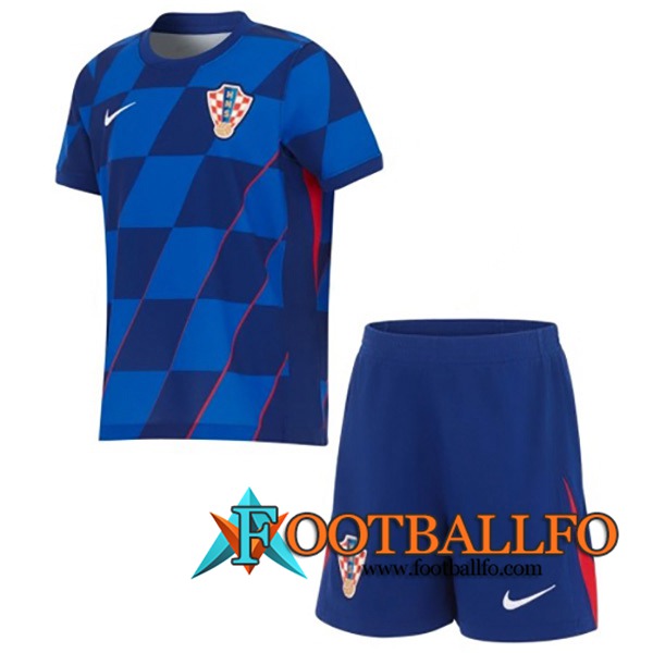 Camisetas De Futbol Croacia Ninos Segunda UEFA Euro 2024