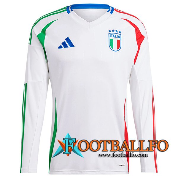 Camisetas De Futbol Italia Segunda Manga Largas UEFA Euro 2024