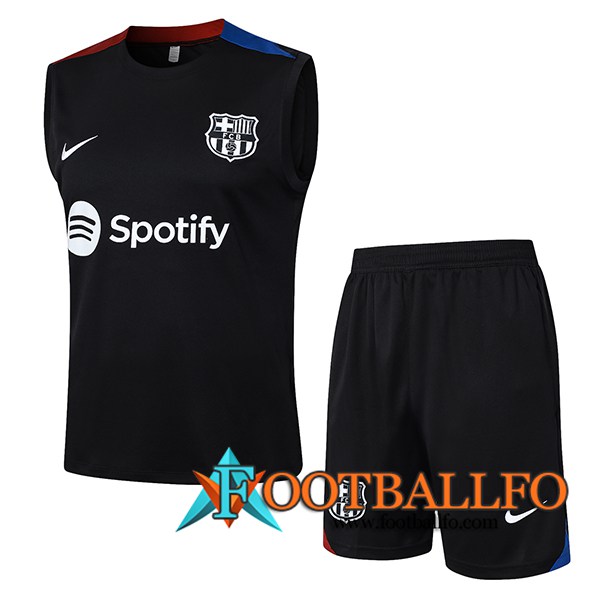 Camiseta Entrenamiento sin mangas FC Barcelona Negro/Rojo/Azul 2024/2025
