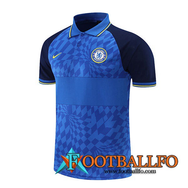 Camiseta Polo FC Chelsea Azul/Negro 2021/2022