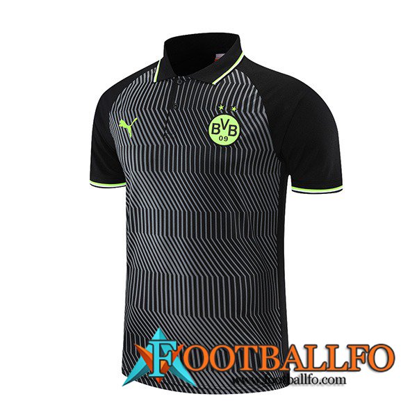 Camiseta Polo Dortmund BVB Gris /Negro 2021/2022