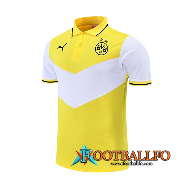Camiseta Polo Dortmund BVB Blanca/Amarillo 2021/2022