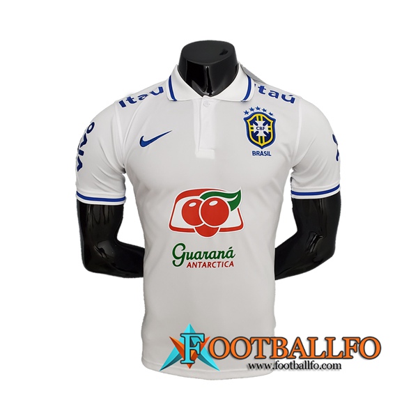 Camiseta Polo Bresil Blanca 2021/2022